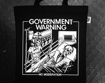 Government Warning - Tote Bags - FAIR TRADE