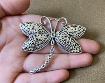Dragonfly Charms, Antique Tibetan Silver Dragonfly Pendants, DIY Dragonfly Charm, Custom DIY Charm  60*58mm