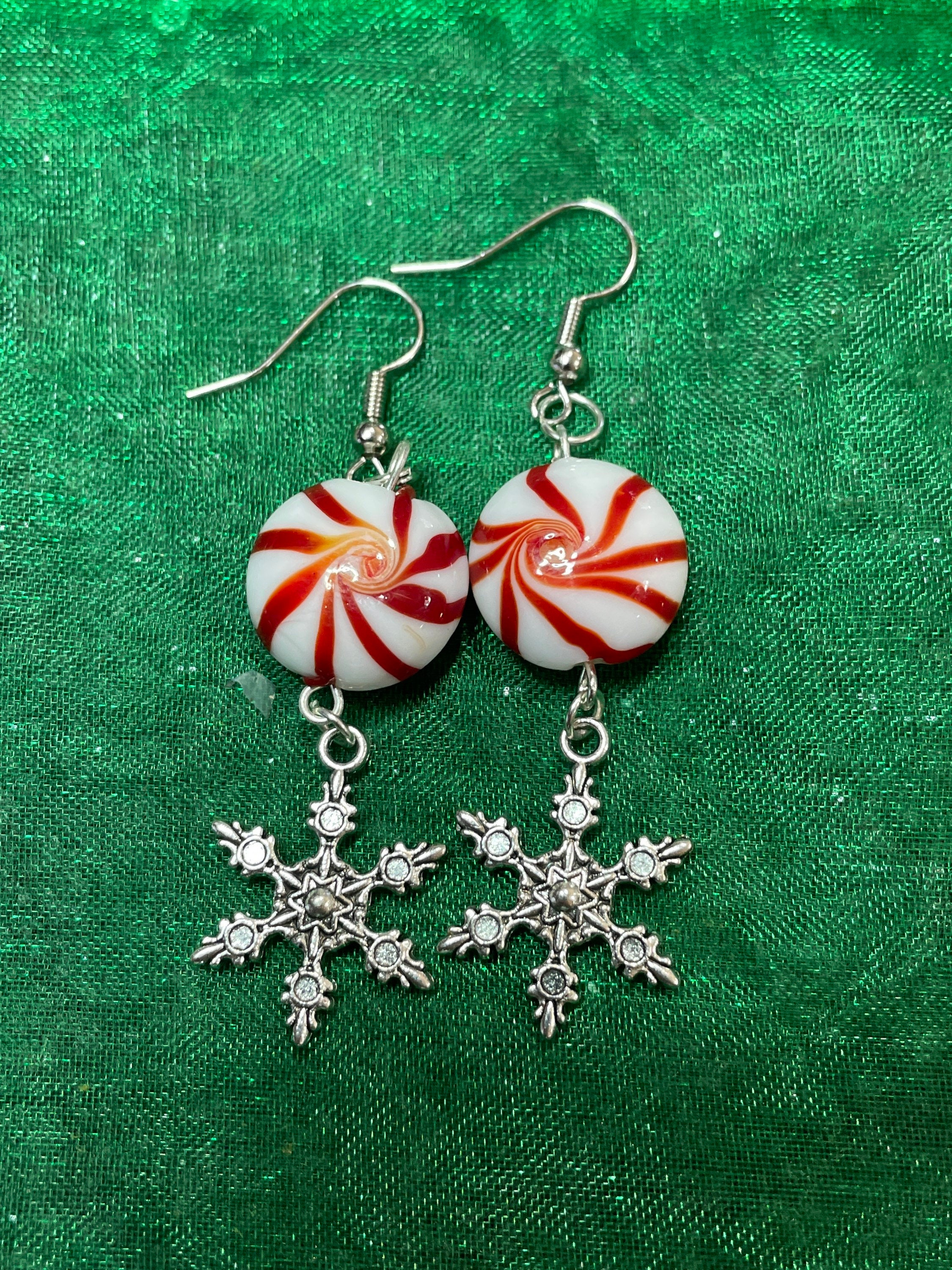 Candy Cane Earrings Holiday Jewelry Christmas Earrings Etsy Australia