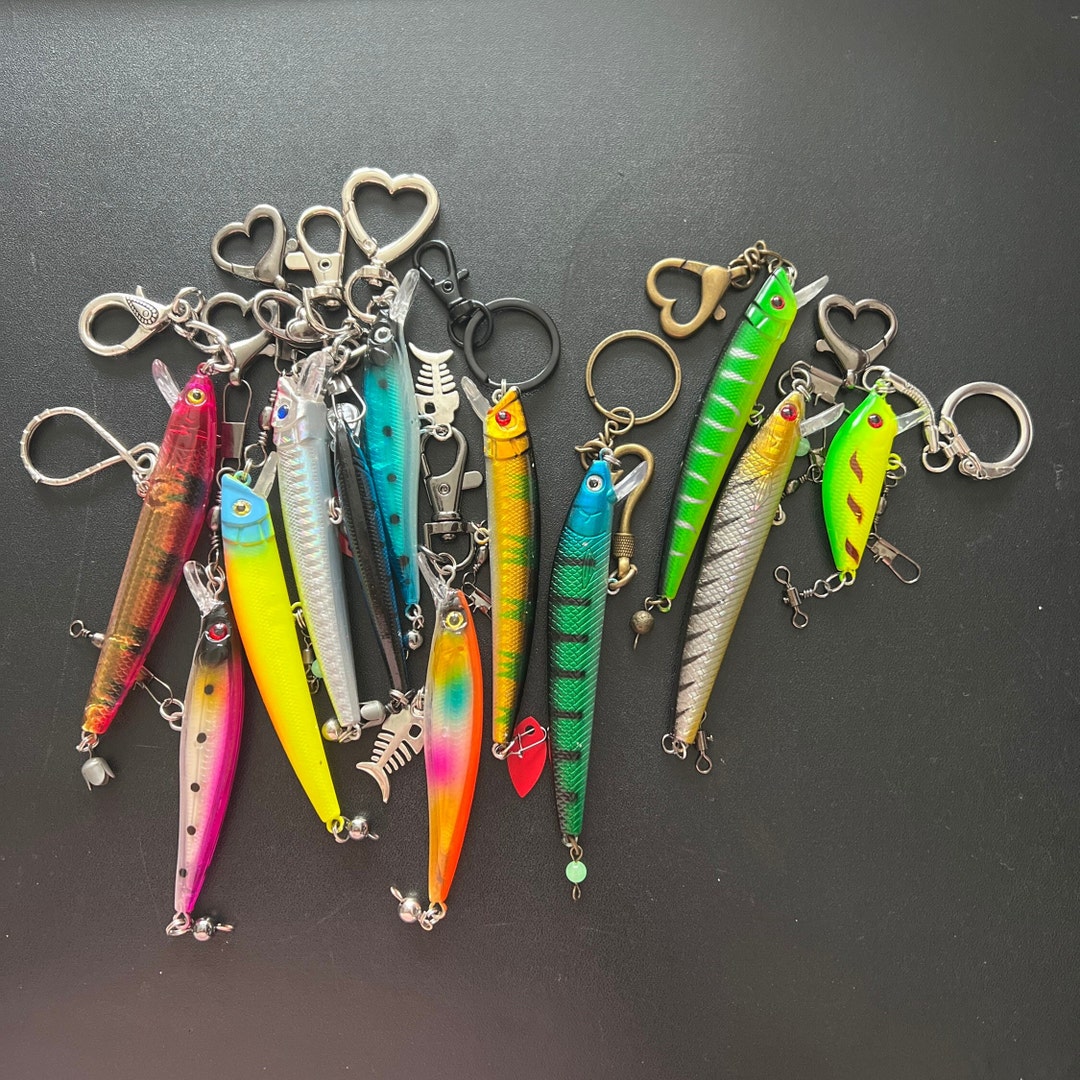 Fish Lure Keychain Fishing Lure Keychain Gifts for Him Etsy
