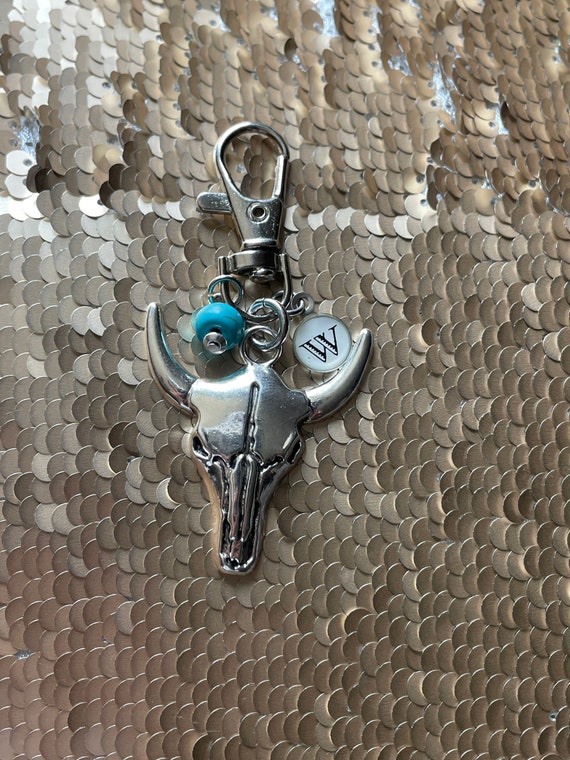 Bull Ox Head Zipper Pull, Ox Head Zipper Pull, Silver Bull Ox Head