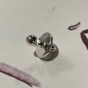 Silver Pacifier Charms, Antique Tibetan silver charms, Tone 3D Baby Pacifier Soother Charm, Alloy Charms, Jewelry Making charm 13*10*10mm