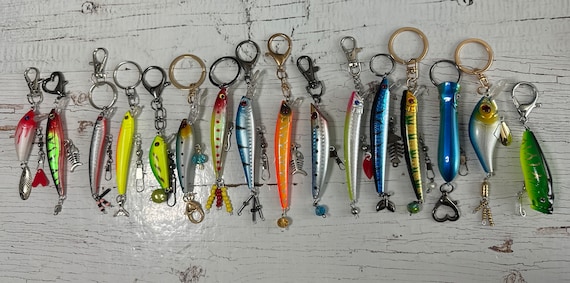 Porte-Clés En Bois Carpe Poisson Pêche Animal Eau Mer Dans Boîte Cadeau