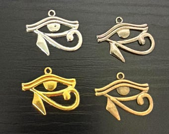 Eye of Horus Pendant, Ancient Egypt Charm, Celestial Jewelry Making Findings, Pharaoh Accessory (33X27mm)