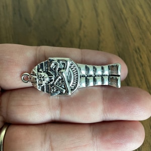 Egyptian Mummy Sarcophagus Charms Antique Tibetan silver Egyptian Mummy Sarcophagus Charms Pendants 45*18mm