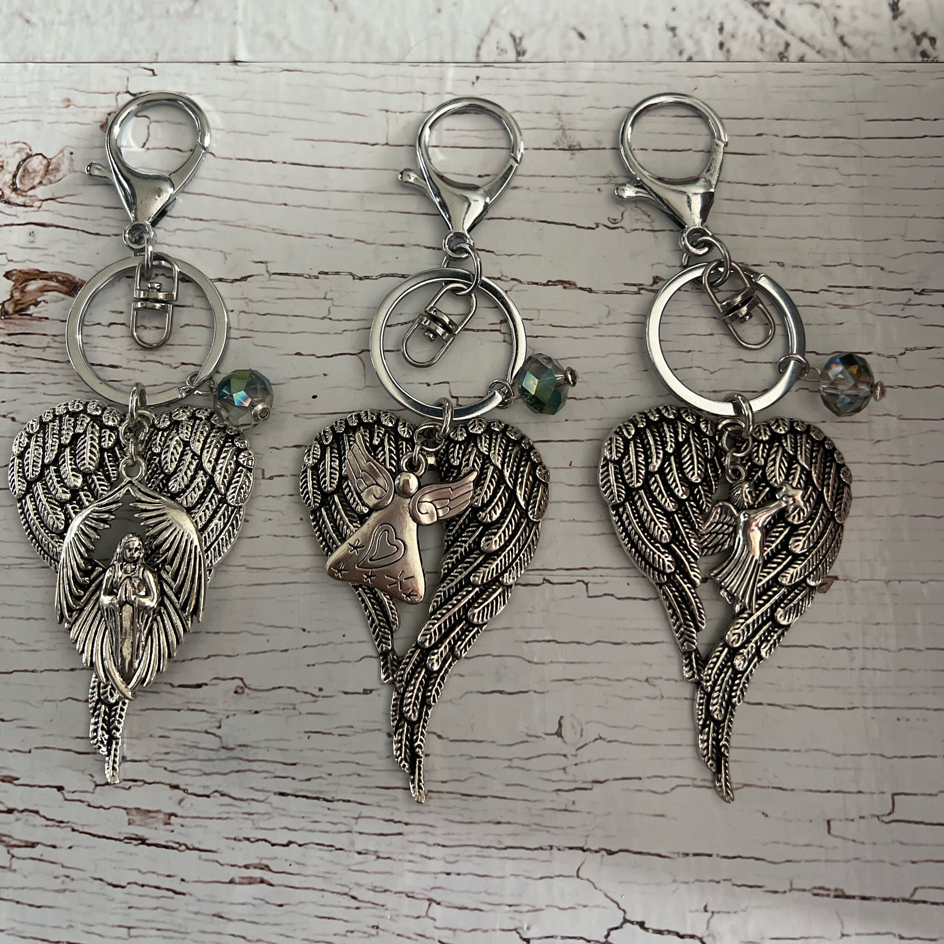 アクセサリー Angel99 Patent Leather Keychain - Black USA-Crafted Leather Keychain with Snap for Easy Transfers