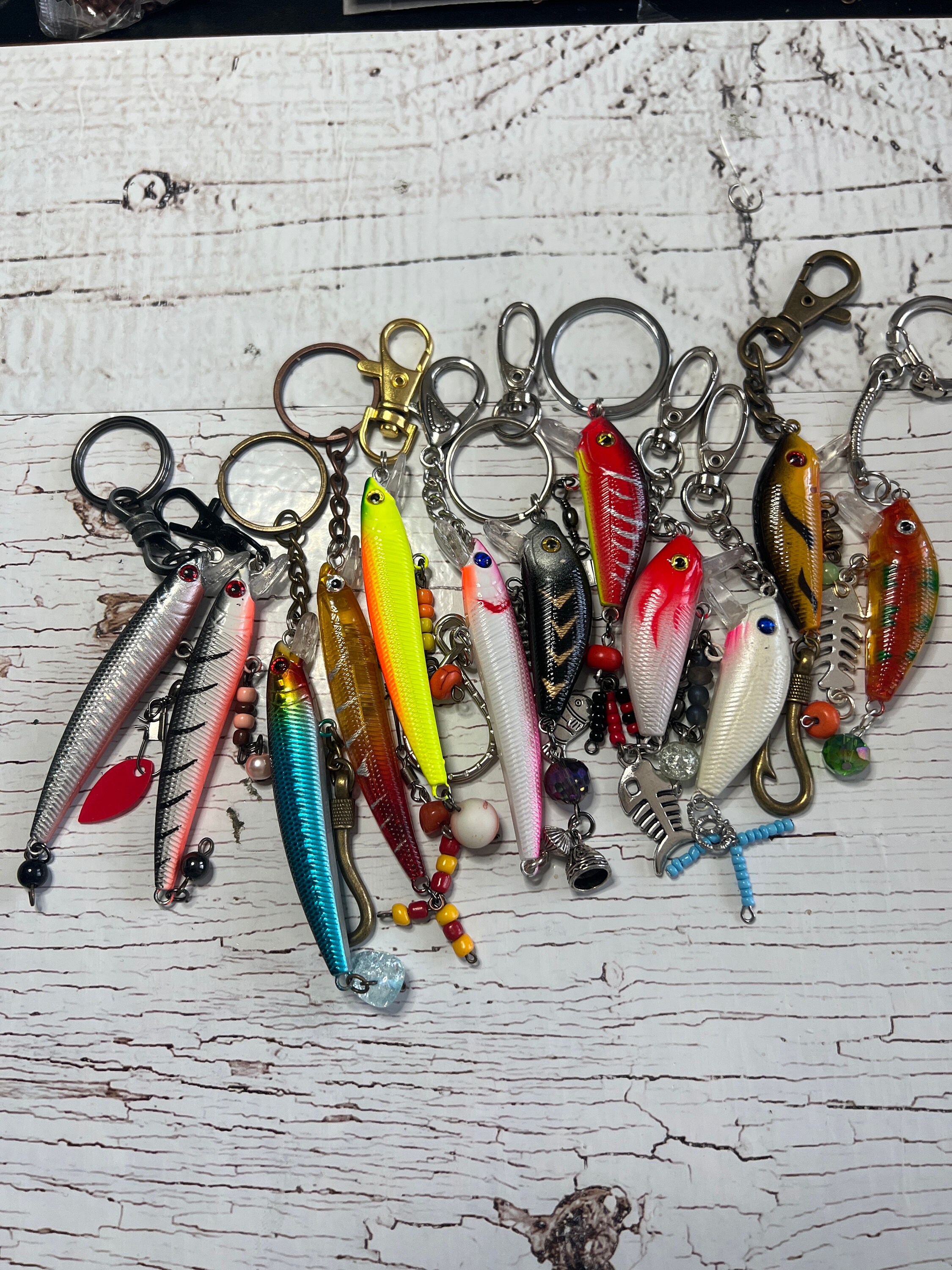Fish Lure Keychain, Fishing Lure Keychain, Gifts for Him, Fishing