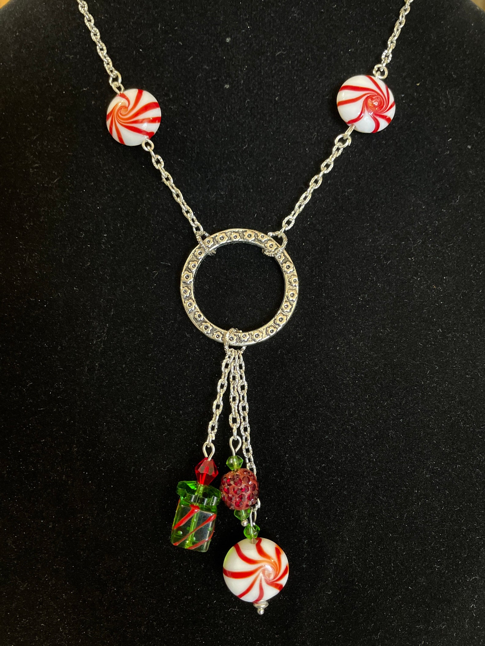 Candy Cane Necklace Holidays Necklace Snow man Necklace Etsy
