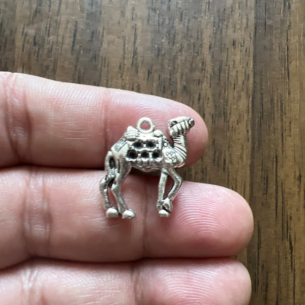 Custom Camel Charms, Vintage Silver Desert Camel Charm, Camel Charms, Silver Camel Charms, Double Sided Camel Charm 21*22mm