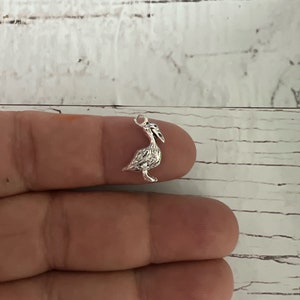 Seagull Pelican Bird, Vintage Tibetan Silver Pelican, Seagull Charm, Bird Charm, Silver Pelican, Seagull Charm, Double Sided Pelican 18x9mm