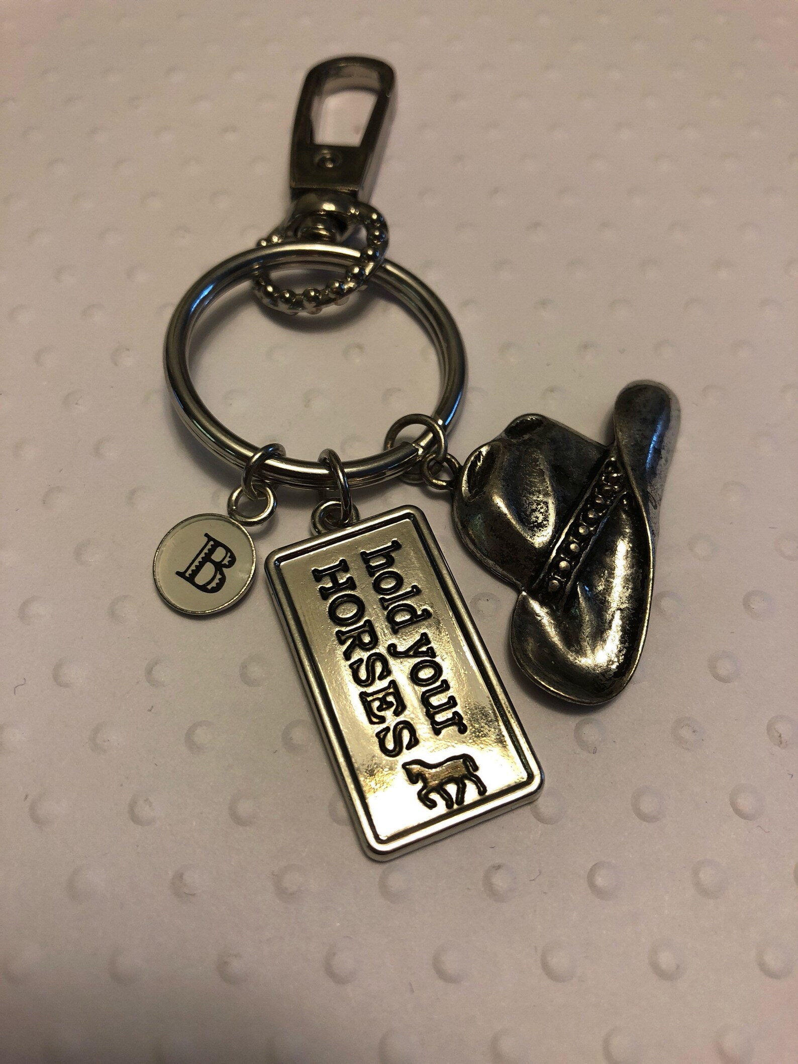 Cowboy Hat Keychain Western Style Keychain Hold your Horses Etsy