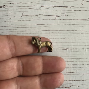 3D Lion Charm, Bronze Lion Charm, Double Sided Bronze Lion Charms, Tibetan Jewelry, Wild Animal Charms, Antique Bronze Lion Charms 23*15mm
