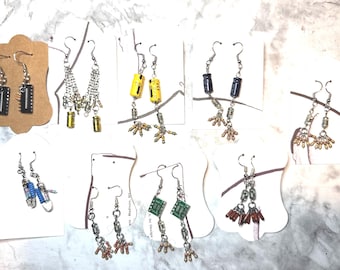 Circuit Board Resistor Earrings: Electrical Component Jewelry