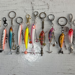 Fish Lure Keychain, Fishing Lure Keychain, Gifts for him, Fishing Lure Charms for Him, Father Day Gift