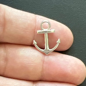 Anchor Sea Charm, Nautical Anchor Sea Charms, Nautical Anchor, Sea Charm, Double Sided Anchor Charm, Antique Silver Anchor charm  19*15mm