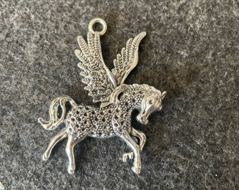 Charme De Bracelet Vintage En Argent Sterling 925 - Pégasus, 3,2 G, 2,4 Cm - Occasion Bon État