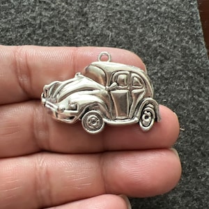 Car Charms, Antique Tibetan silver Car charms, Volkswagen Body Type Car Charm, Car Buggy Charm 39*26mm