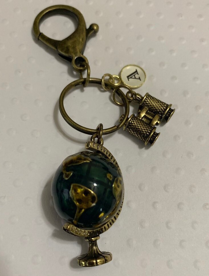 Globe Keychain Explorer Keychain Binoculars Keychain Purse Etsy