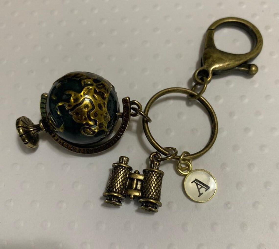 Globe Keychain Explorer Keychain Binoculars Keychain Purse Etsy