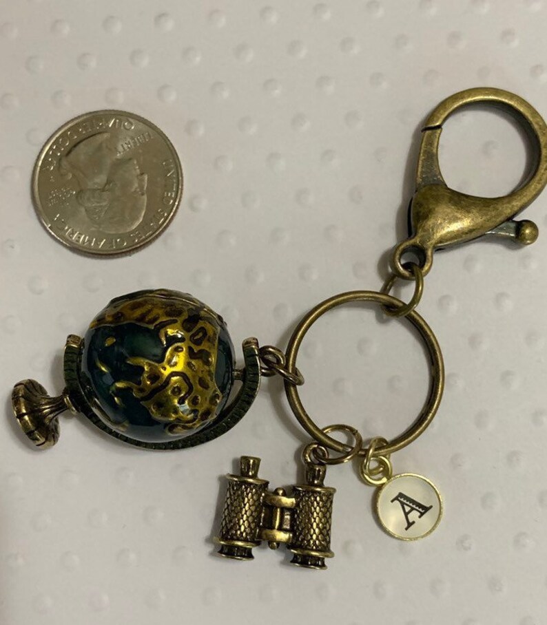 Globe Keychain Explorer Keychain Binoculars Keychain Purse Etsy
