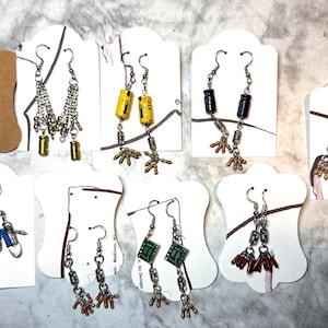 Circuit Board Resistor Earrings: Electrical Component Jewelry