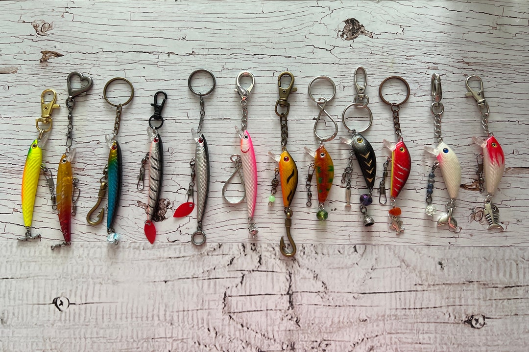 Fish Lure Keychain Fishing Lure Keychain Gifts for Him Etsy
