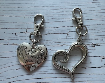 Large Heart Pendant Zipper Pull, Heart Zipper Pull, Heart Purse Charm, Backpack Charm, Planner Charm, Mother Gift Zipper Pull