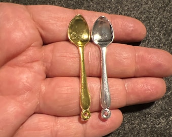 10pcs Charms Spoon 54mm Tibetan Silver Plated Pendants Antique Jewelry Making DI