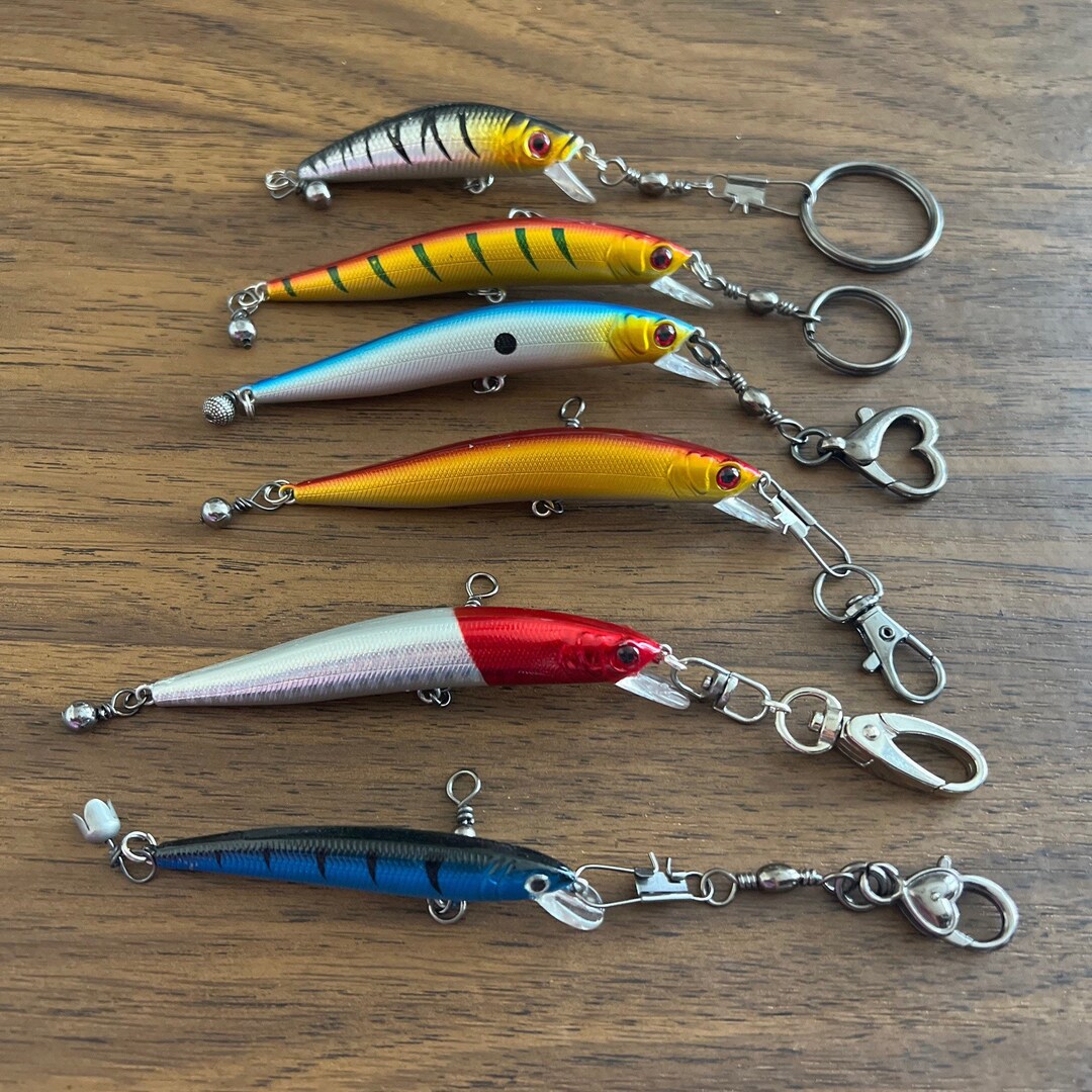 Fish Lure Keychain Fishing Lure Keychain Gifts for Him Etsy