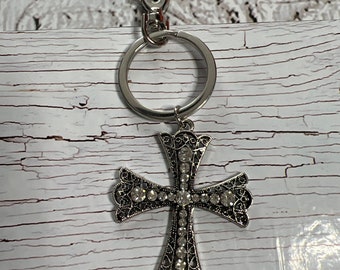【COSYHARU】Keyring Silver & Black Crossbag COSYHARU (コシハル) - キーリングシルバー&ブラッククロス