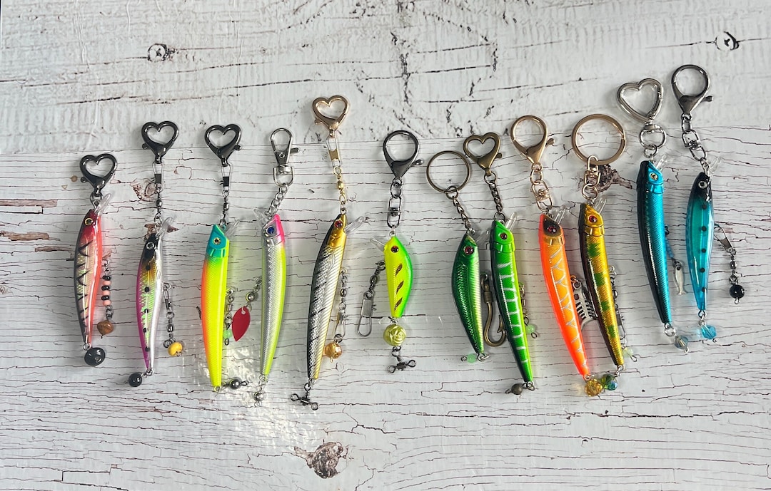 Fish Lure Keychain Fishing Lure Keychain Gifts for Him Etsy