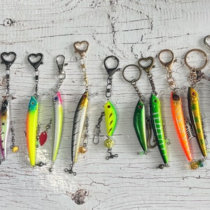 Spin N Glo Corky Fishing Lure Charm and Ball and Chain Necklace
