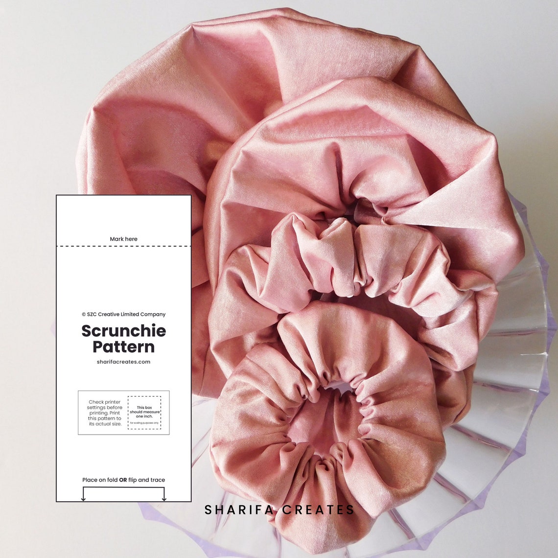 Scrunchie PDF Sewing Pattern and Tutorial - Etsy