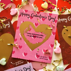 Cadeau pour le brunch de la Saint-Valentin, cartes de correspondance à gratter imprimables pour la Saint-Valentin, cadeaux roses pour sa tribu de filles, téléchargement immédiat au format PDF