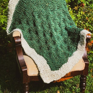 Knitting Pattern Instant Download Forest Canopy Baby Blanket Leaves Pattern Hand Knit Knitter Gift Project Baby Gift Baby Shower Honey Bee