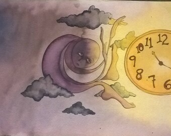 Time - Original Watercolor Print