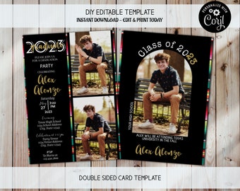 Fiesta Graduation Invitation, Graduation Card, Grad Fiesta Party, High School Graduate, College Grad, Photo Graduation Invite, Class of 2024