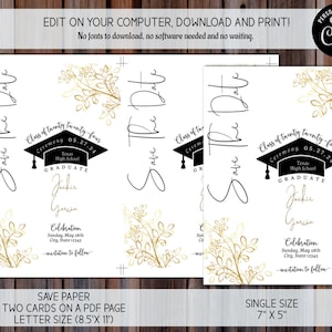 Graduation Save The Date Template, Save The Date Graduation Download, Grad Digital Save The Date, Save the Date Printable Class of 2024