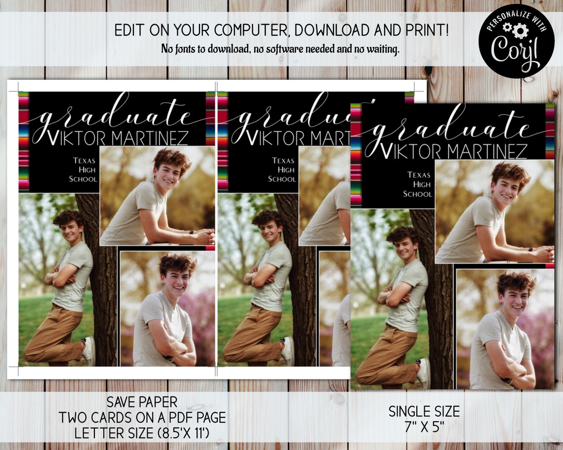 Fiesta Graduation Invitation Editable Fiesta Invite, Grad Fiesta Party ...