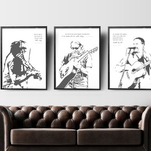 Dave Matthews Band Art with DMB Quotes - PRINTABLE, Three Digital Downloads to make Posters and Prints