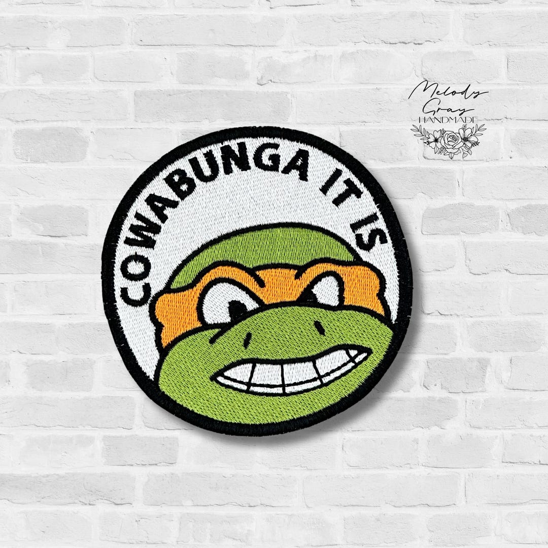 Cowabunga Embroidered Patch - Etsy