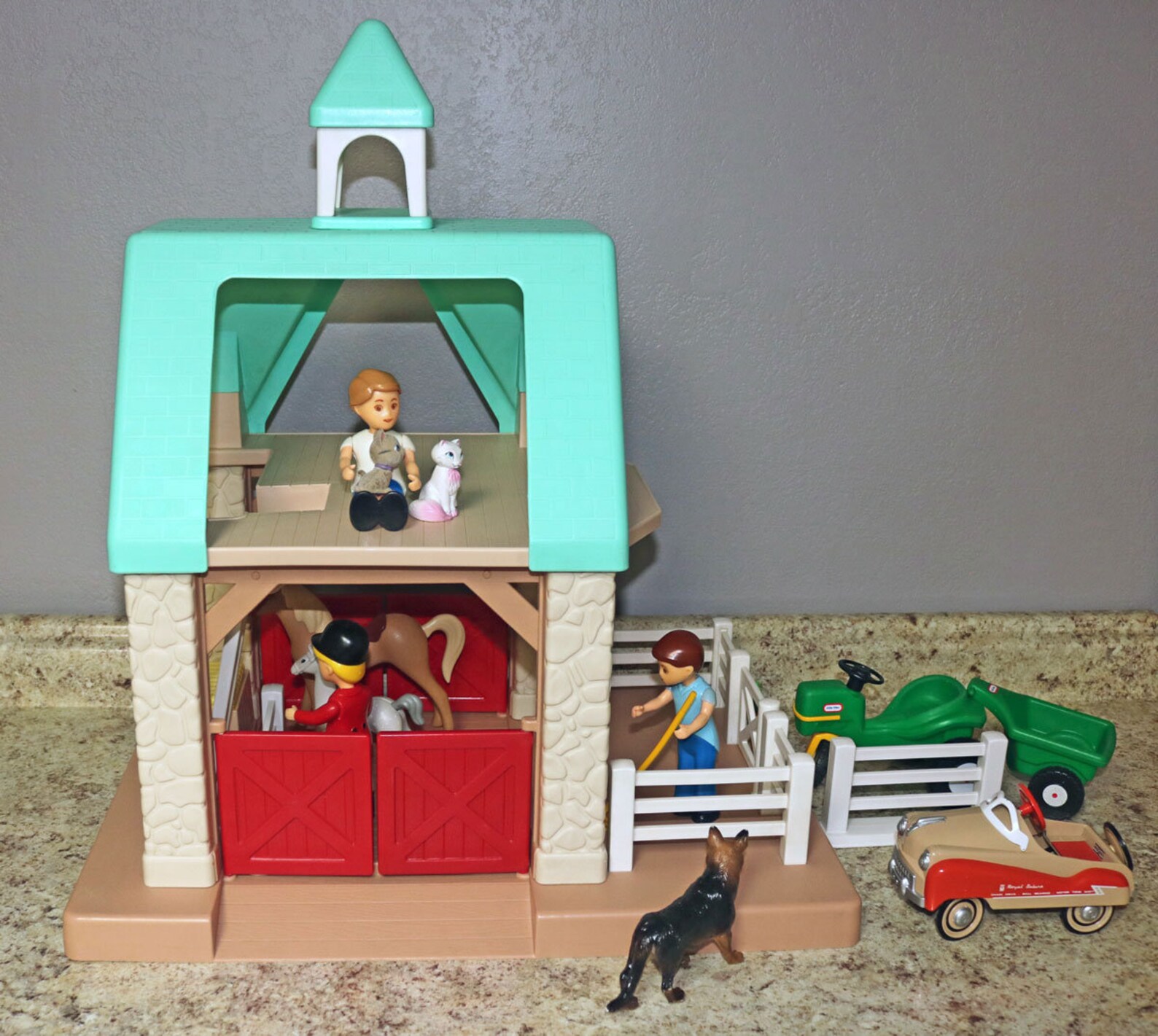 Vintage Little Tikes Horse Stable with Dolls Accessories Etsy