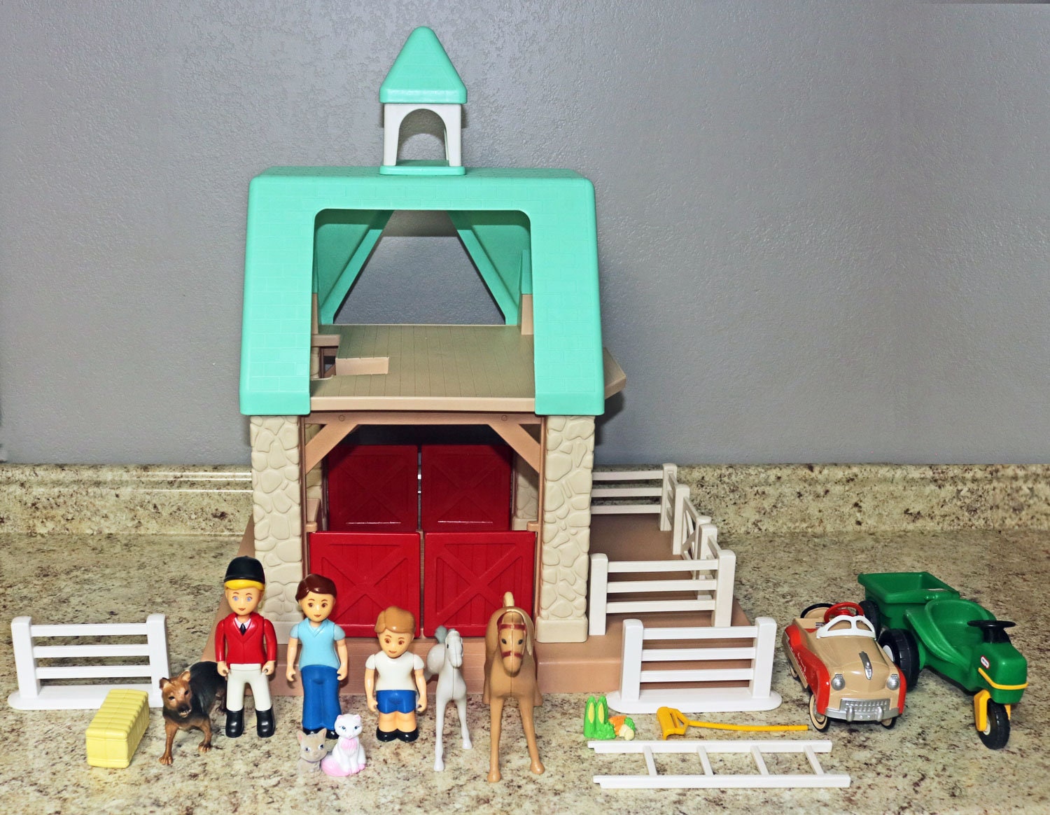 Vintage Little Tikes Horse Stable with Dolls Accessories Etsy