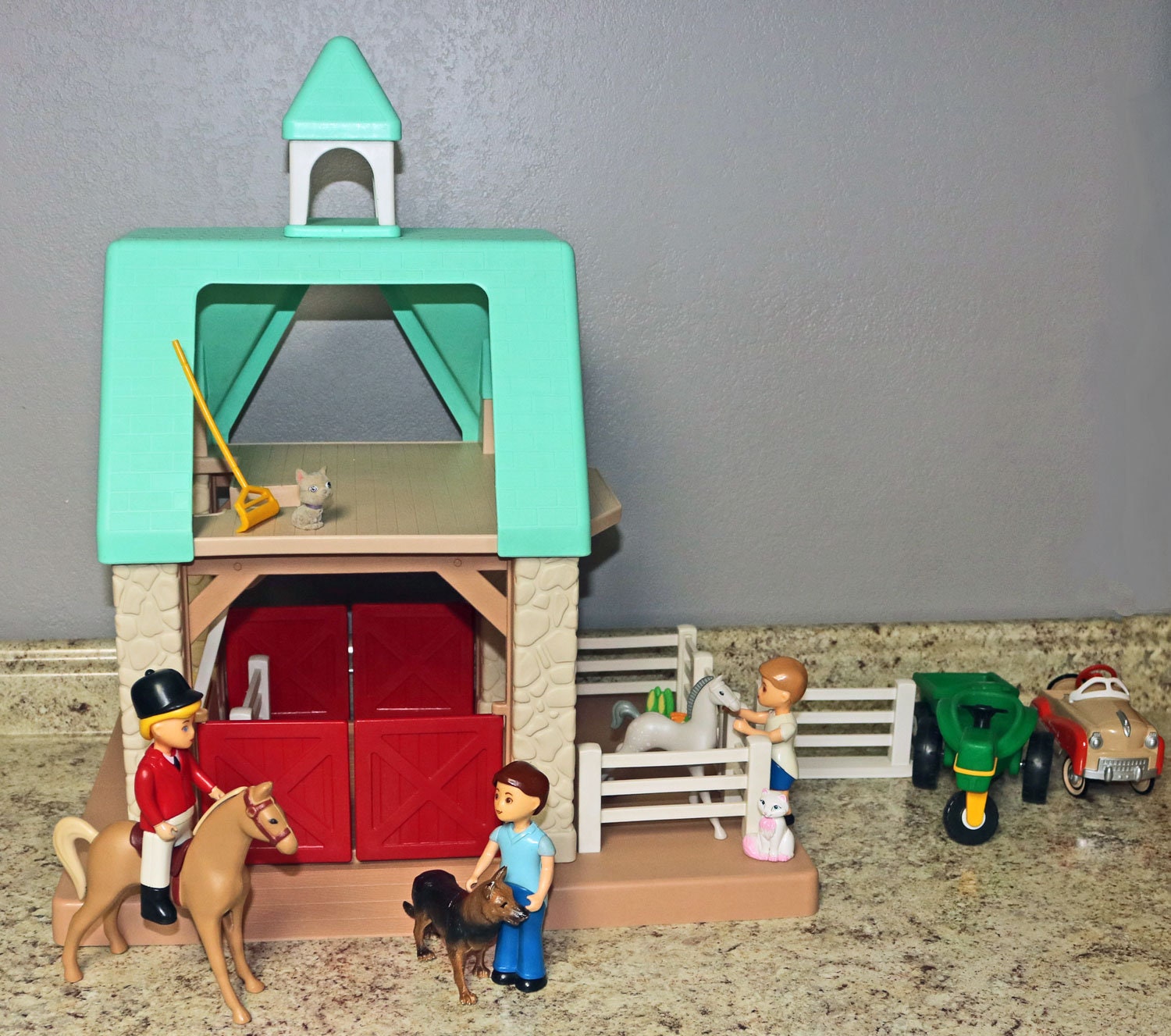 Vintage Little Tikes Horse Stable with Dolls Accessories Etsy