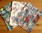 Pink flannel baby burp cloths - set of burp cloths - woodland animal burp cloth-hot air balloon burp cloth-succulent burp cloth