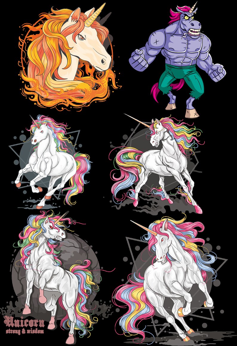 dxf png unicorn shape svg unicorn 6pcs clipart instant download digital clip art printable horse eps jpg cdr cut silhouette clip art art collectibles fontane physio de