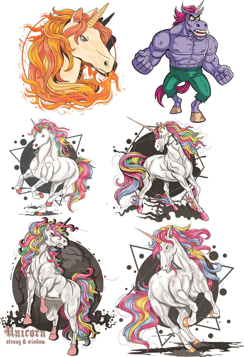 dxf png unicorn shape svg unicorn 6pcs clipart instant download digital clip art printable horse eps jpg cdr cut silhouette clip art art collectibles fontane physio de