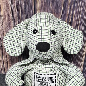 Memorial Dog made from a loved ones clothing