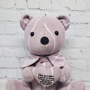 Memory Bear made from a loved ones shirt