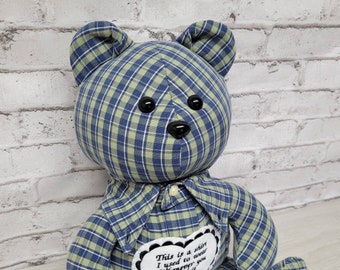 Cute Memory Bear made from a loved ones clothing